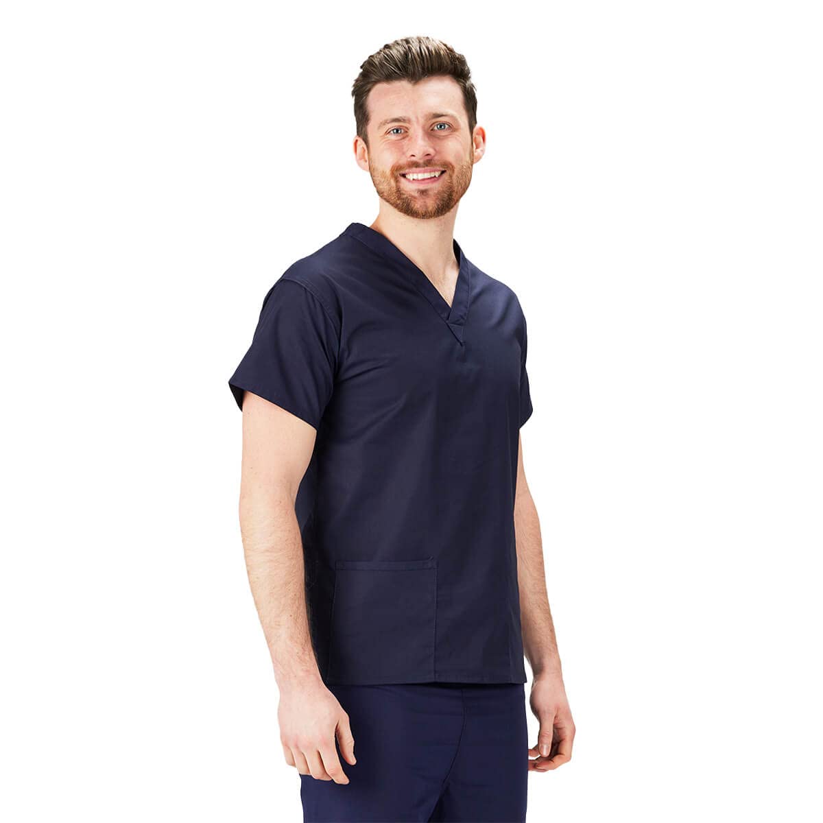 Interweave Healthcare Performance Scrub Set Medical Uniform Unisex Polycotton Reversible Scrubs Top & Trousers With Pockets In 8 Colours (as8, alpha, m, regular, regular, Navy)